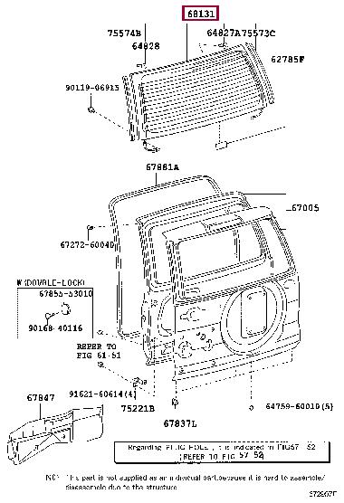 Toyota 68105-60120 Auto part 6810560120