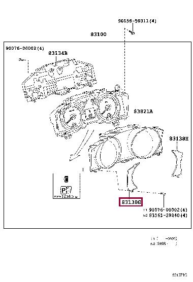 838526AV20 Toyota Instrument panel glass