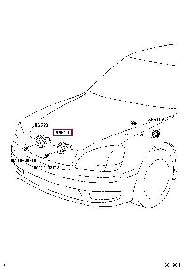8651050150 Toyota Sound signal