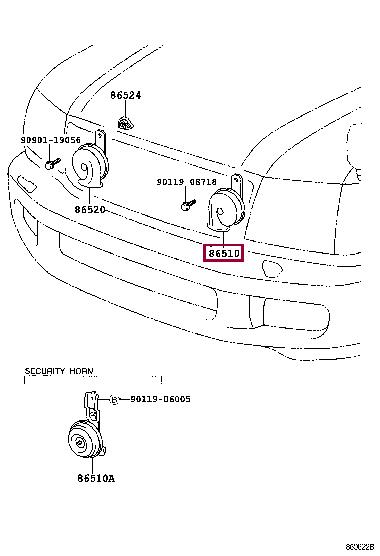 8651060240 Toyota Sound signal