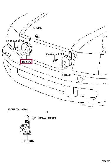 8652060200 Toyota Sound signal