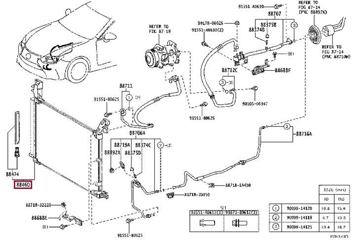 8846030B80 Toyota AC Condenser