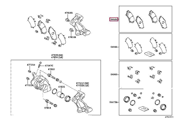 Toyota 04466-30282 PAD KIT DISC BRAKE 0446630282 0446630282 Toyota PAD KIT DISC BRAKE