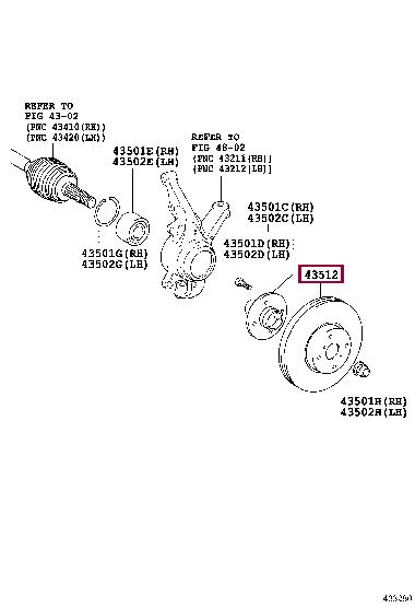 Toyota 43512-0D260 BREMSSCHEIBE 435120D260 435120D260 Toyota BREMSSCHEIBE