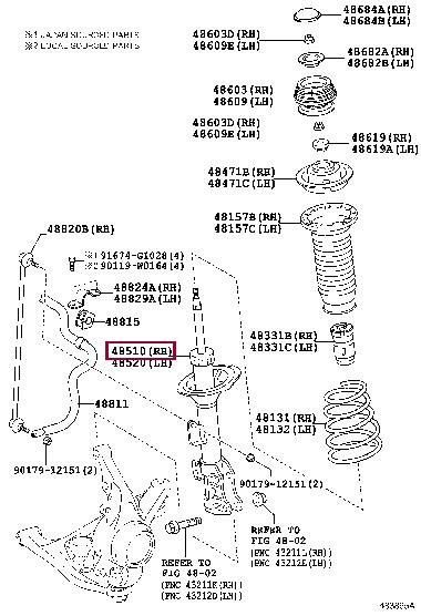 Toyota 48510-0DA21 Auto part 485100DA21