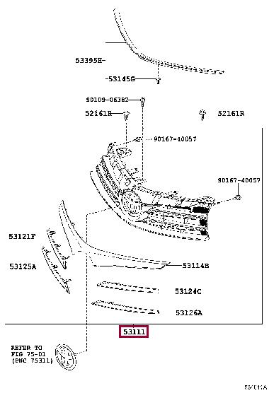 5310002690 Toyota Grille radiator