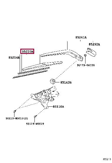Auto part Toyota 85242-0D130