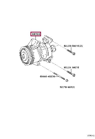 Toyota 88310-0DA60 Compressor, air conditioning 883100DA60 883100DA60 Toyota Compressor, air conditioning