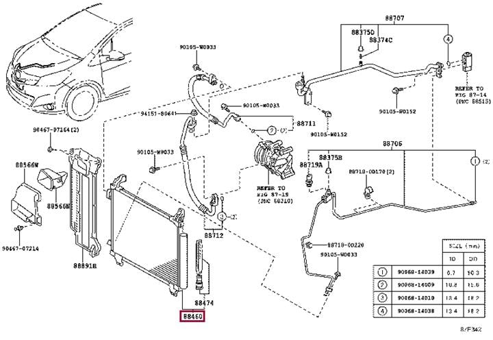 884600D400 Toyota Condenser