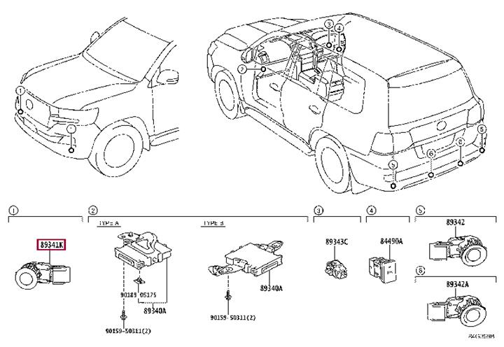 8934142060C2 Toyota Parking sensor