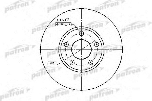 Patron PBD2650 Unventilated front brake disc PBD2650