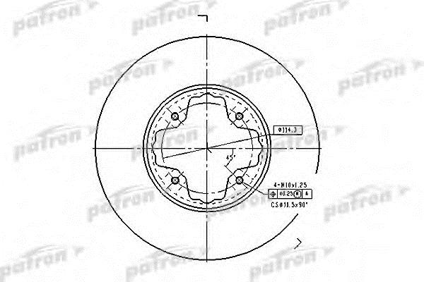 Patron PBD2679 Front brake disc ventilated PBD2679
