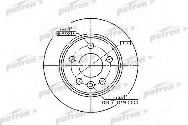 Patron PBD2777 Rear brake disc, non-ventilated PBD2777