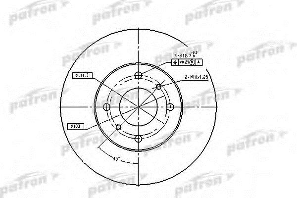Patron PBD4169 Front brake disc ventilated PBD4169
