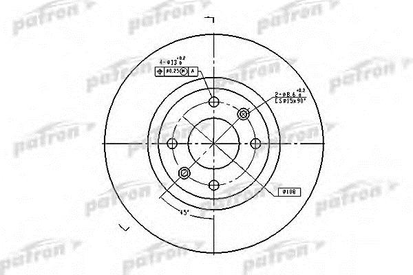 Patron PBD4183 Front brake disc ventilated PBD4183