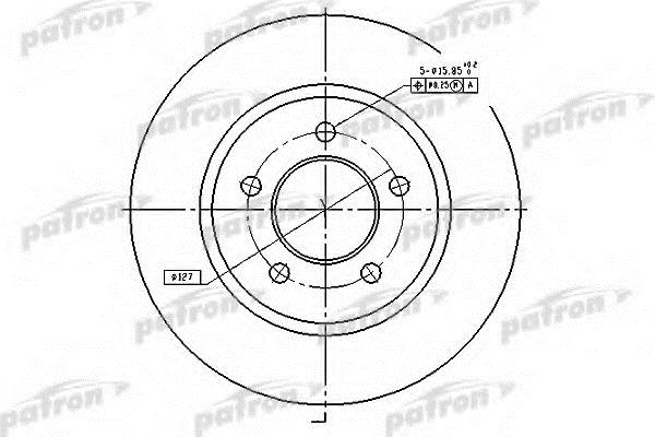 Patron PBD53019 Front brake disc ventilated PBD53019