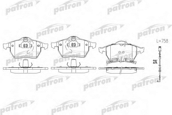 Patron PBP1535 Brake Pad Set, disc brake PBP1535