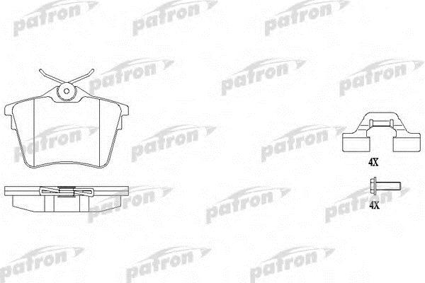 Patron PBP1727 Brake Pad Set, disc brake PBP1727