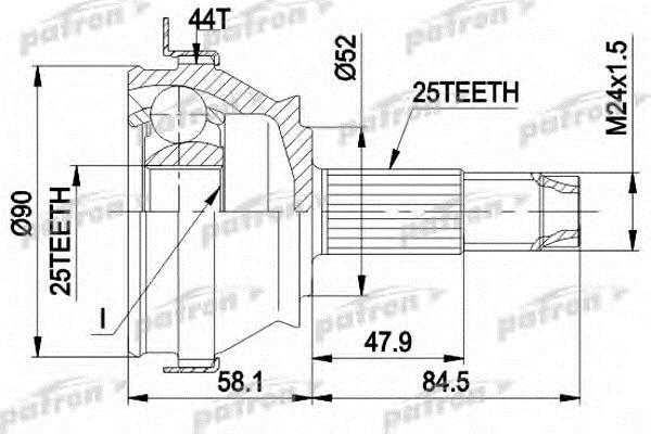 Patron PCV1093 CV joint PCV1093