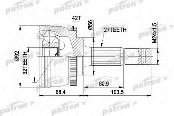 Patron PCV1173 CV joint PCV1173