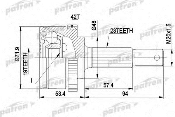 Patron PCV1197 CV joint PCV1197