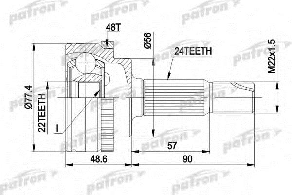 Patron PCV1447 CV joint PCV1447