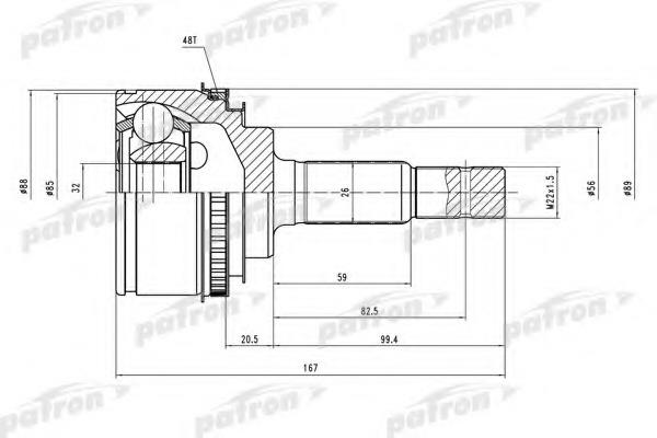 Patron PCV2025 CV joint PCV2025