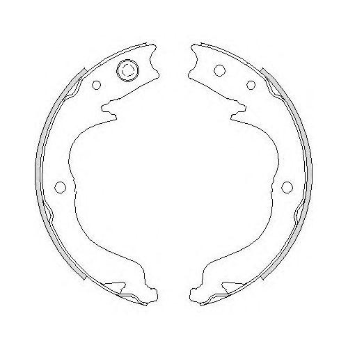 Handbrake shoes Bosch 0 986 487 739