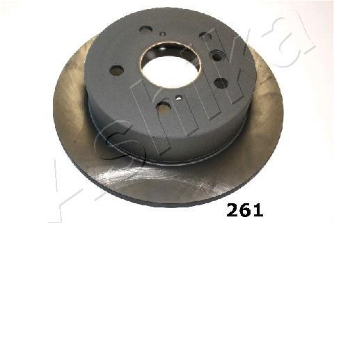 Ashika 61-02-261 Rear brake disc, non-ventilated 6102261