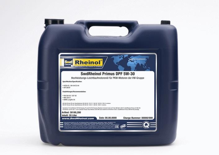 SWD Rheinol 30180.280 Engine oil SWD Rheinol Primus DPF 5W-30, 20L 30180280