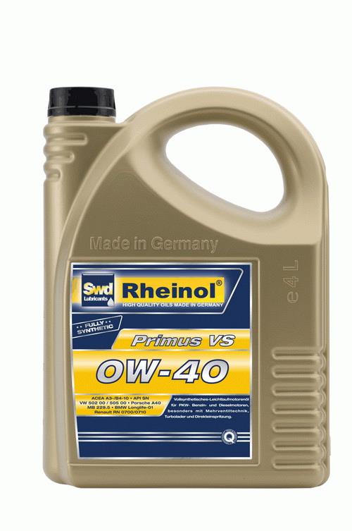 SWD Rheinol 31160.480 Engine oil SWD Rheinol Primus VS 0W-40, 4L 31160480
