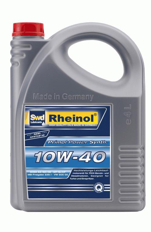 SWD Rheinol 31344.480 Engine oil SWD Rheinol Primol Power Synth. CS 10W-40, 4L 31344480