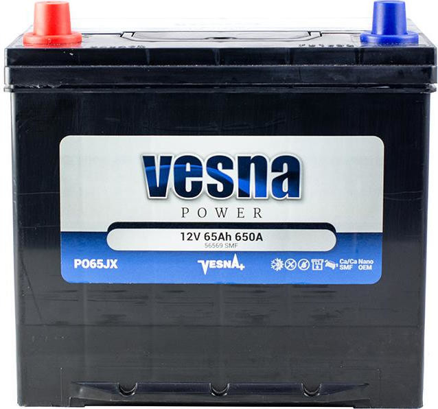 Vesna 415965 Battery Vesna Power 12V 65AH 650A(EN) L+ 415965