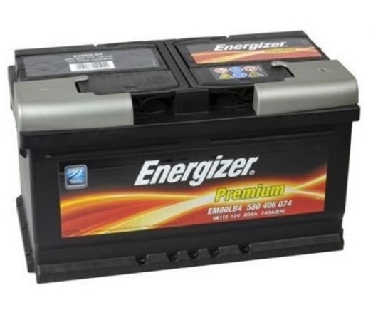 Energizer 580 406 074 Battery Rechargeable Energizer Premium 12V 80AH 740A (EN) R + 580406074
