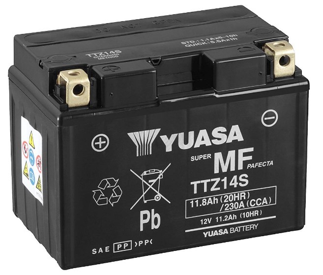 Yuasa TTZ14S Battery Yuasa AGM 12V 11,2Ah 230A L+ TTZ14S