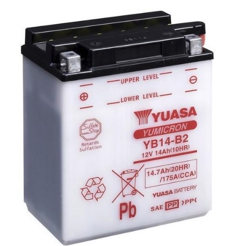 Yuasa YB14B-2 Battery Yuasa 12V 14AH 145A(EN) L+ YB14B2