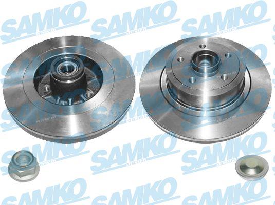 Samko R1048PCA Rear brake disc, non-ventilated R1048PCA