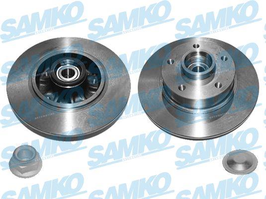 Samko R1040PCA Rear brake disc, non-ventilated R1040PCA