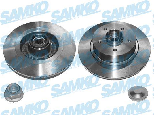 Samko R1038PCA Rear brake disc, non-ventilated R1038PCA
