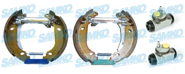 Samko KEG203 Brake shoes with cylinders, set KEG203