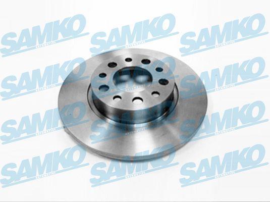 Samko A2004P Rear brake disc, non-ventilated A2004P