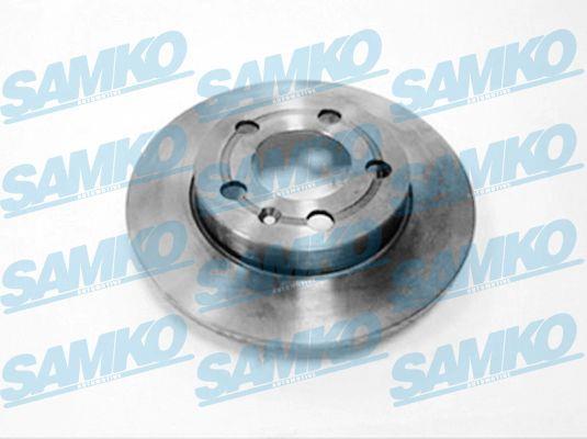 Samko A1592P Rear brake disc, non-ventilated A1592P