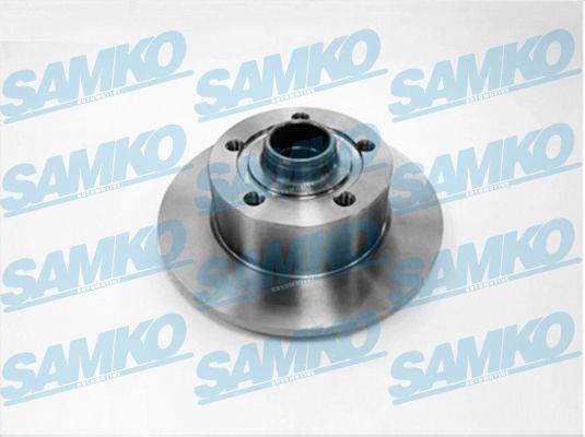 Samko A1481P Rear brake disc, non-ventilated A1481P