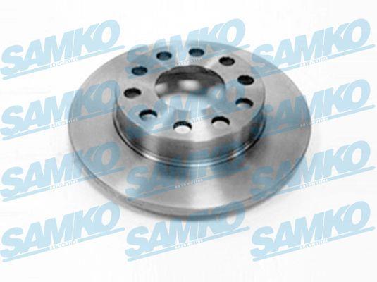 Samko A1007P Rear brake disc, non-ventilated A1007P