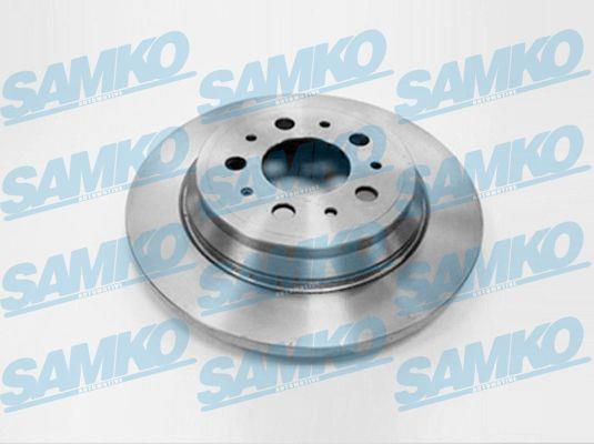 Samko V1022P Rear brake disc, non-ventilated V1022P