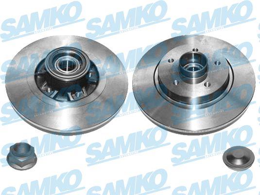 Samko R1070PCA Rear brake disc, non-ventilated R1070PCA
