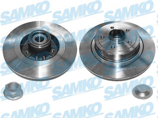 Samko R1046PCA Rear brake disc, non-ventilated R1046PCA