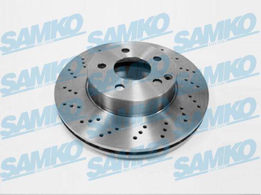 Samko M2087V Ventilated brake disc with perforation M2087V M2087V Samko Ventilated brake disc with perforation