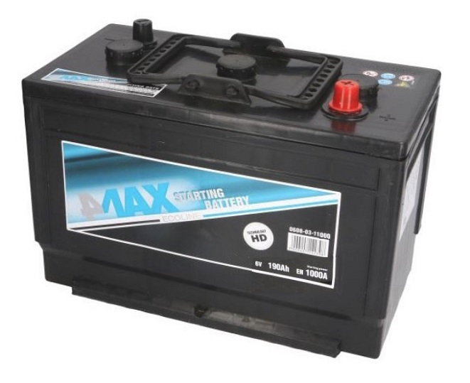 4max 0608-03-1100Q Battery 4max Ecoline 6V 190AH 1000A(EN) R+ 0608031100Q