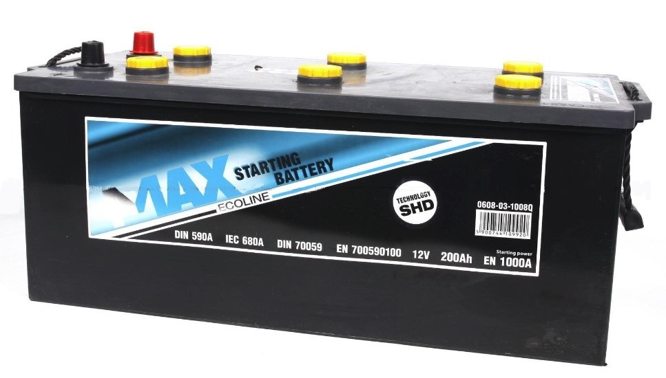 4max 0608-03-1008Q Battery 4max Ecoline 12V 200AH 1000A(EN) L+ 0608031008Q